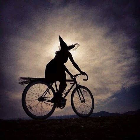 Cursed witch pedaling away